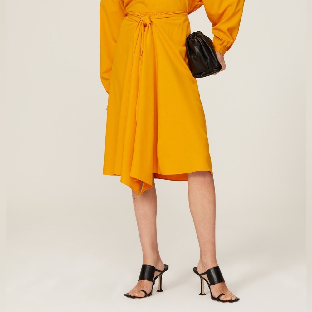 TOME Yellow Front Tie Skirt Size 12
